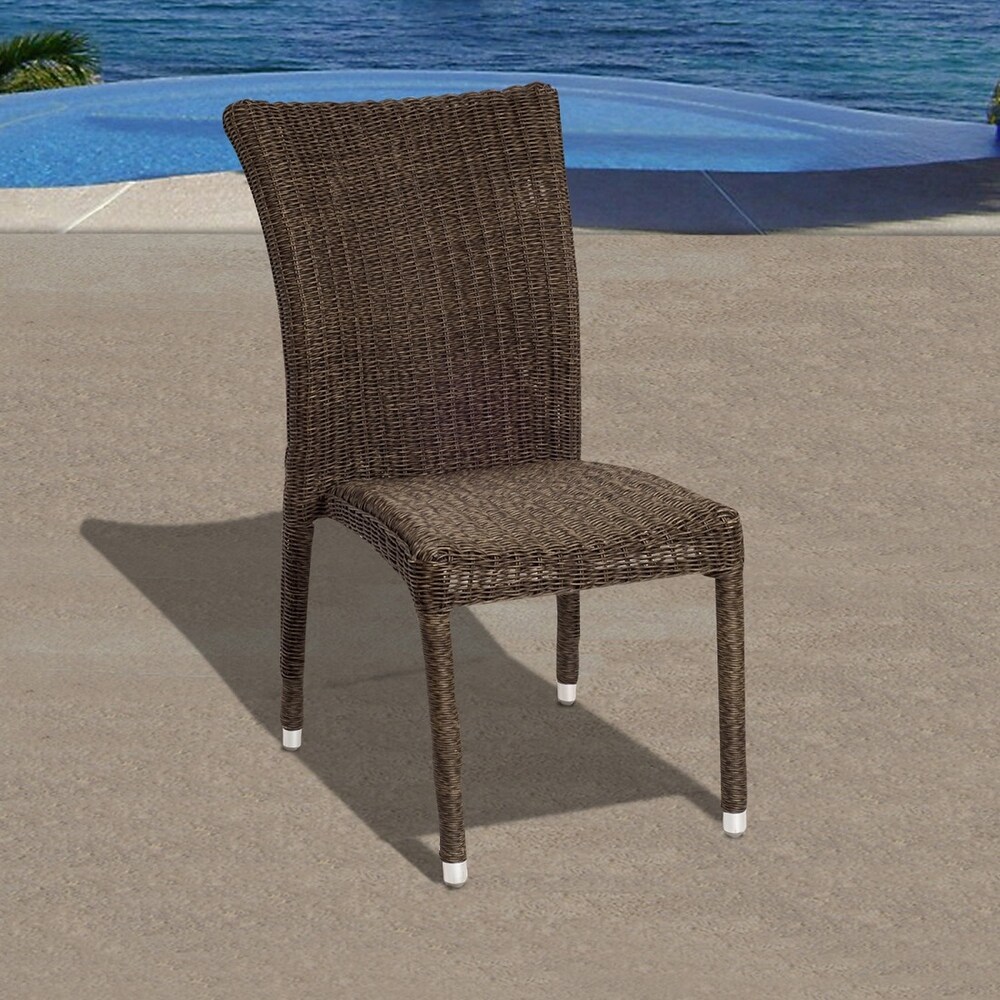 Amazonia District 11 Piece Outdoor Dining Set Teak Wicker Patio Furniture