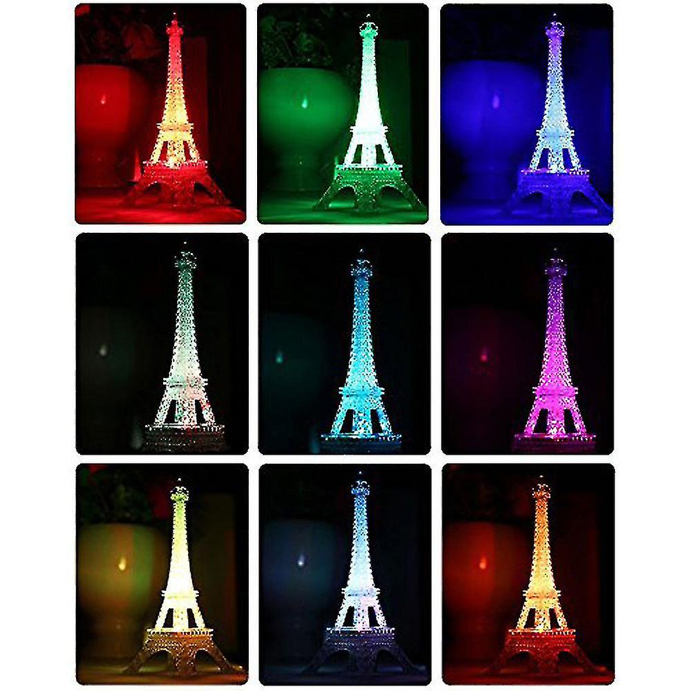 Romantic Eiffel Tower Led Night Light Lamp Desk Table Home Bedroom Decorate Gif