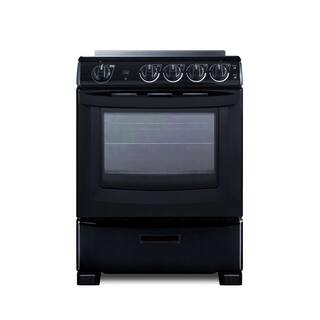 Summit Appliance 24 in. 2.9 cu. ft. Electric Range in Black REX2431BRT1