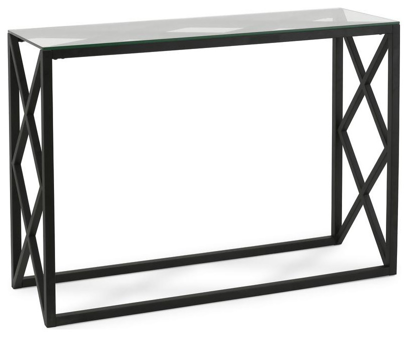 Dixon 42  x27 x27Wide Rectangular Console Table in Blackened Bronze   Contemporary   Coffee Tables   by BisonOffice  Houzz