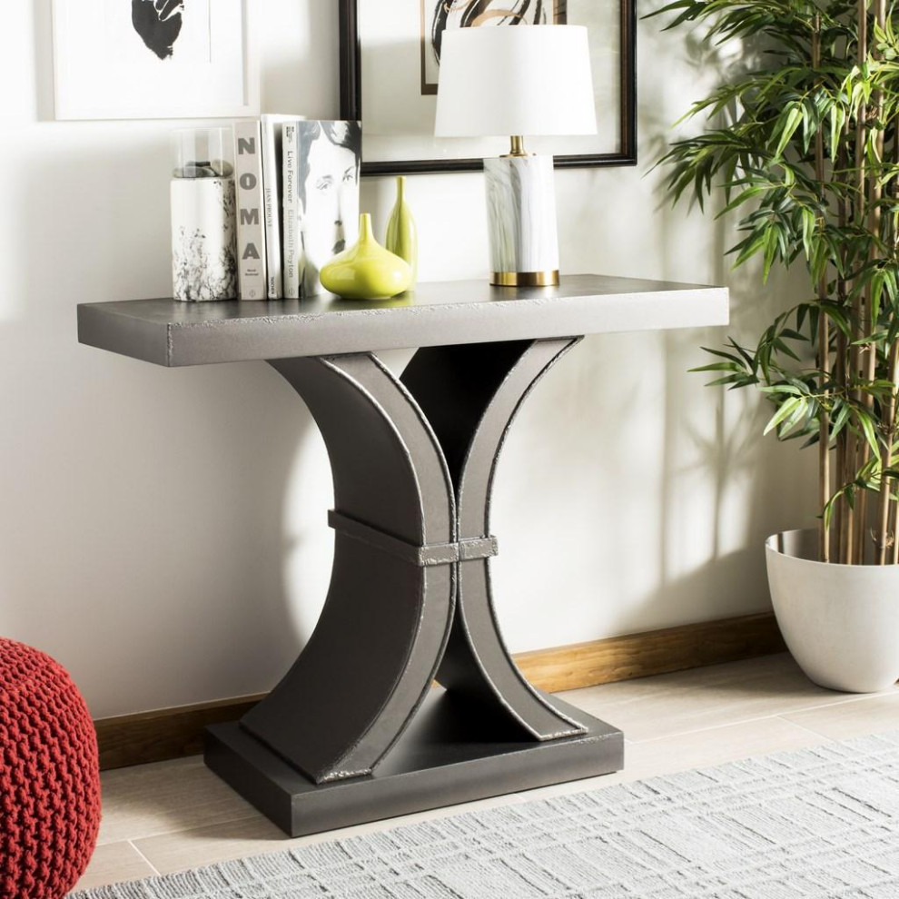 Mobley Console  Distressed Black   Transitional   Console Tables   by Rustic Home Furniture Deco  Houzz