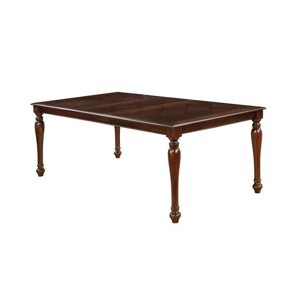 Wooden Dining Table in Brown Finish - Brown Cherry