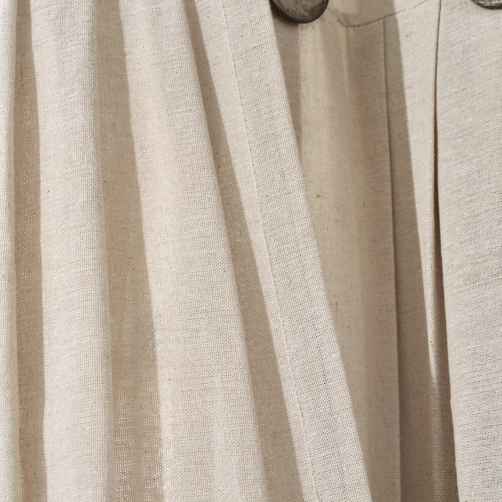 Lush Decor Linen Button New Window Curtain Single Panel   108\