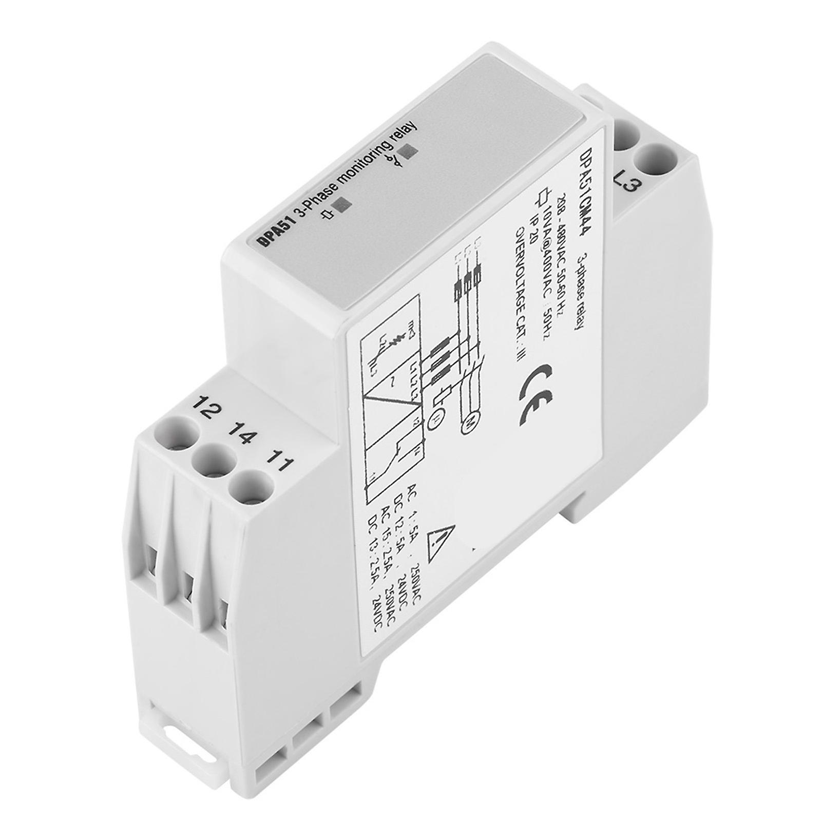 Dpa51cm44 3-phase Monitoring Relay Phase Sequence Protector 208-480vac