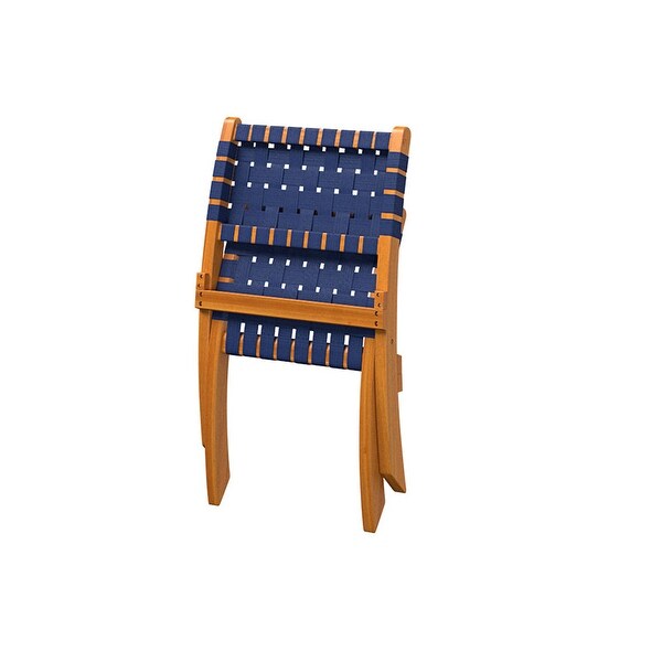 Sava IndoorOutdoor Folding Chair in Navy Blue Webbing