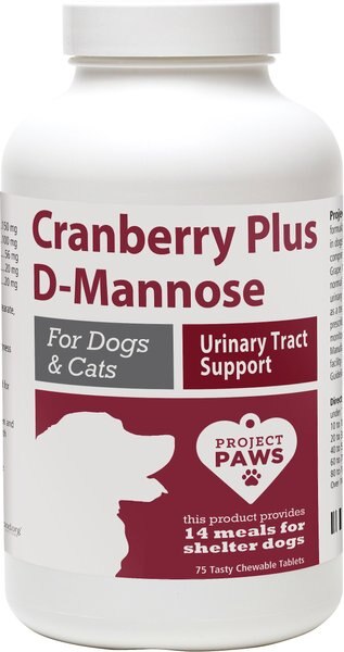 Project Paws Cranberry Plus D-Mannose Urinary Tract Support Chewable Dog Supplement