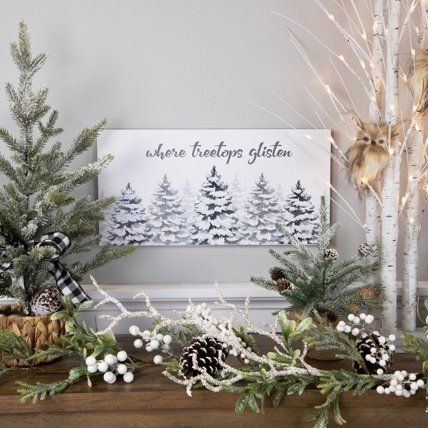 Where Treetops Glisten Christmas Wall Sign