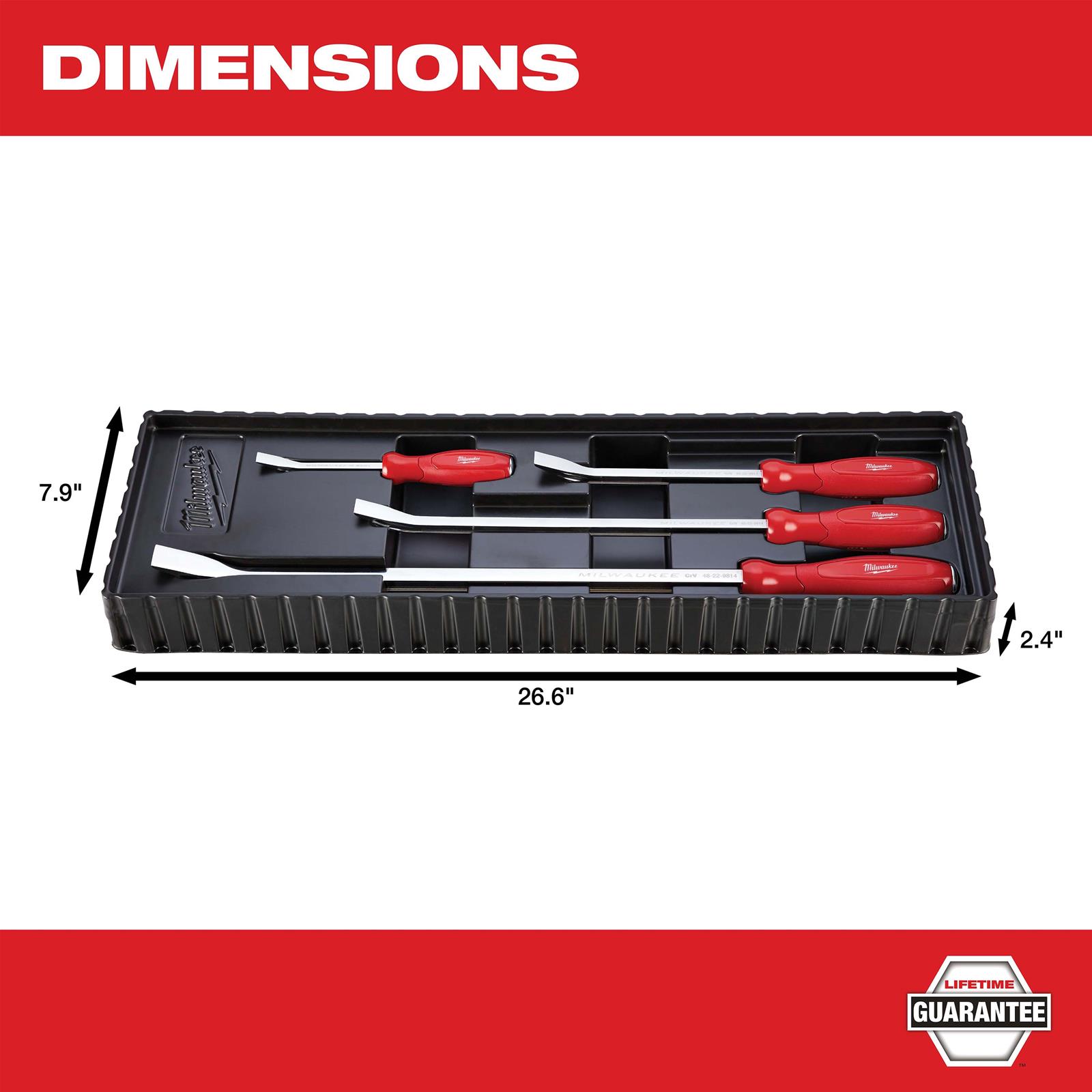 Milwaukee Tool 48-22-9214 Milwaukee 4-Piece Pry Bar Sets