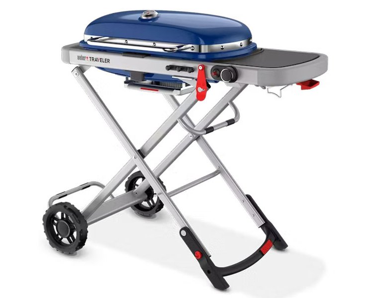 Weber Traveler Deep Ocean Blue Portable Gas Grill