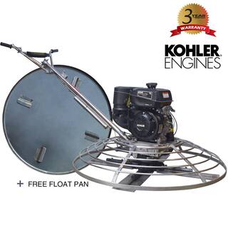 Tomahawk Power 46 in. Concrete Power Trowel Float Pan with Kohler Engine Screed Edge Cement Finishing Tool JXPT46K