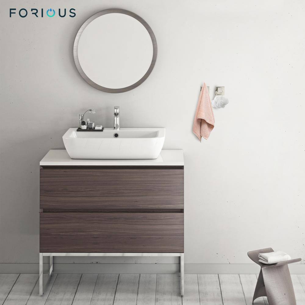 FORIOUS Bathroom Robe Hooks Stainless Steel Wall Mounted In Brushed Nickel 2-pack HH0222BN2