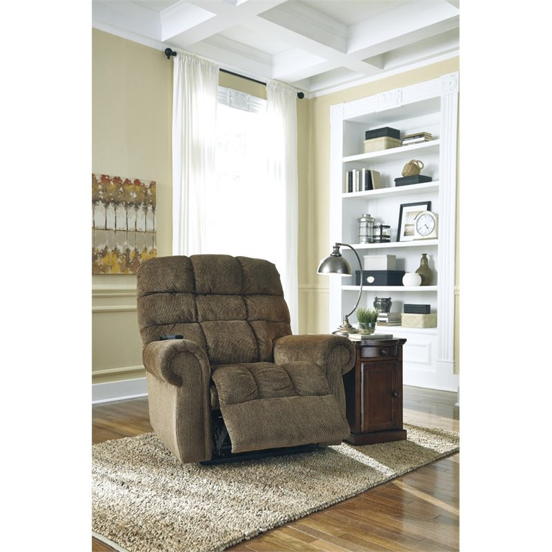 Bowery Hill Power Lift Recliner in Truffle   Transitional   Recliner Chairs   by Homesquare  Houzz