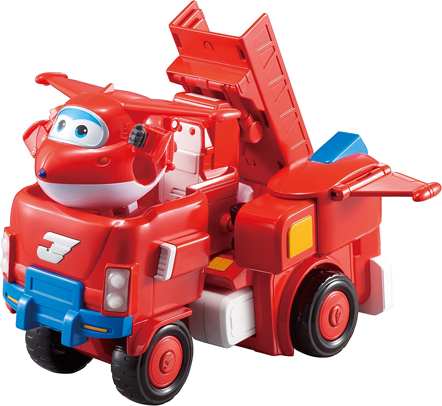 Super Wings - 14 Transforming Jett's Super Robot Airplane Toys Vehicle Action Figure | Plane to Robot | Preschool Toy for 3 4 5 Year Old Boys and Girls | Birthday Gifts for Kids | Lights and Sounds