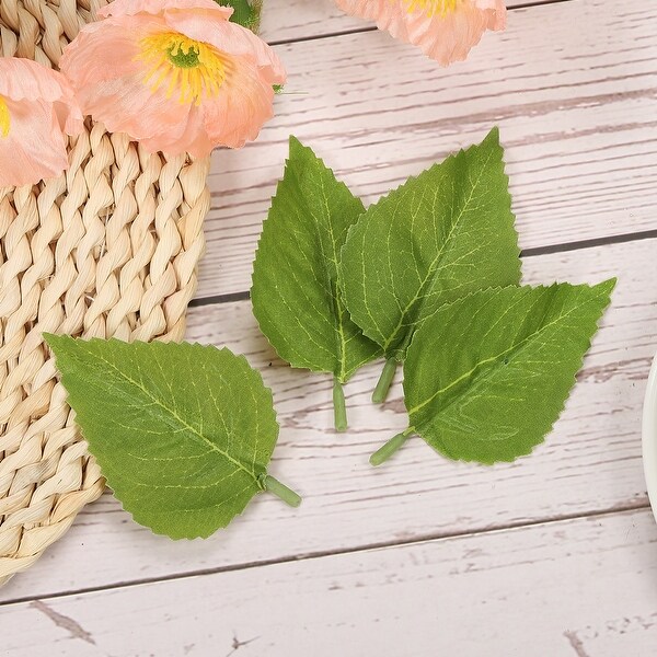 3.5x2 Artificial Green Leaves Bulk Greenery Fake Sunflower Leaves