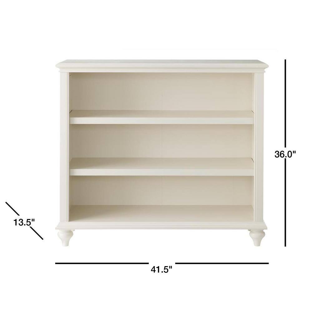 Home Decorators Collection Hamilton Off White 3-Shelf Adjustable Accent Bookcase (36 in. H) 9786900410