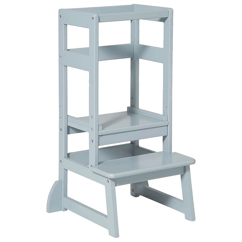 SDADI LT05G Mother's Helper Adjustable Height Kids Kitchen Step Stool， Gray