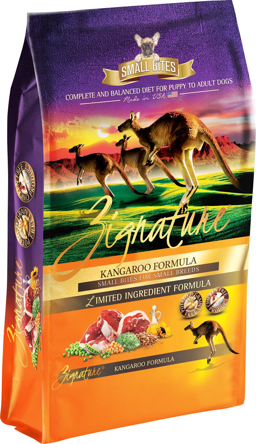 Zignature Kangaroo Formula Small Bites Grain Free Dry Dog Food