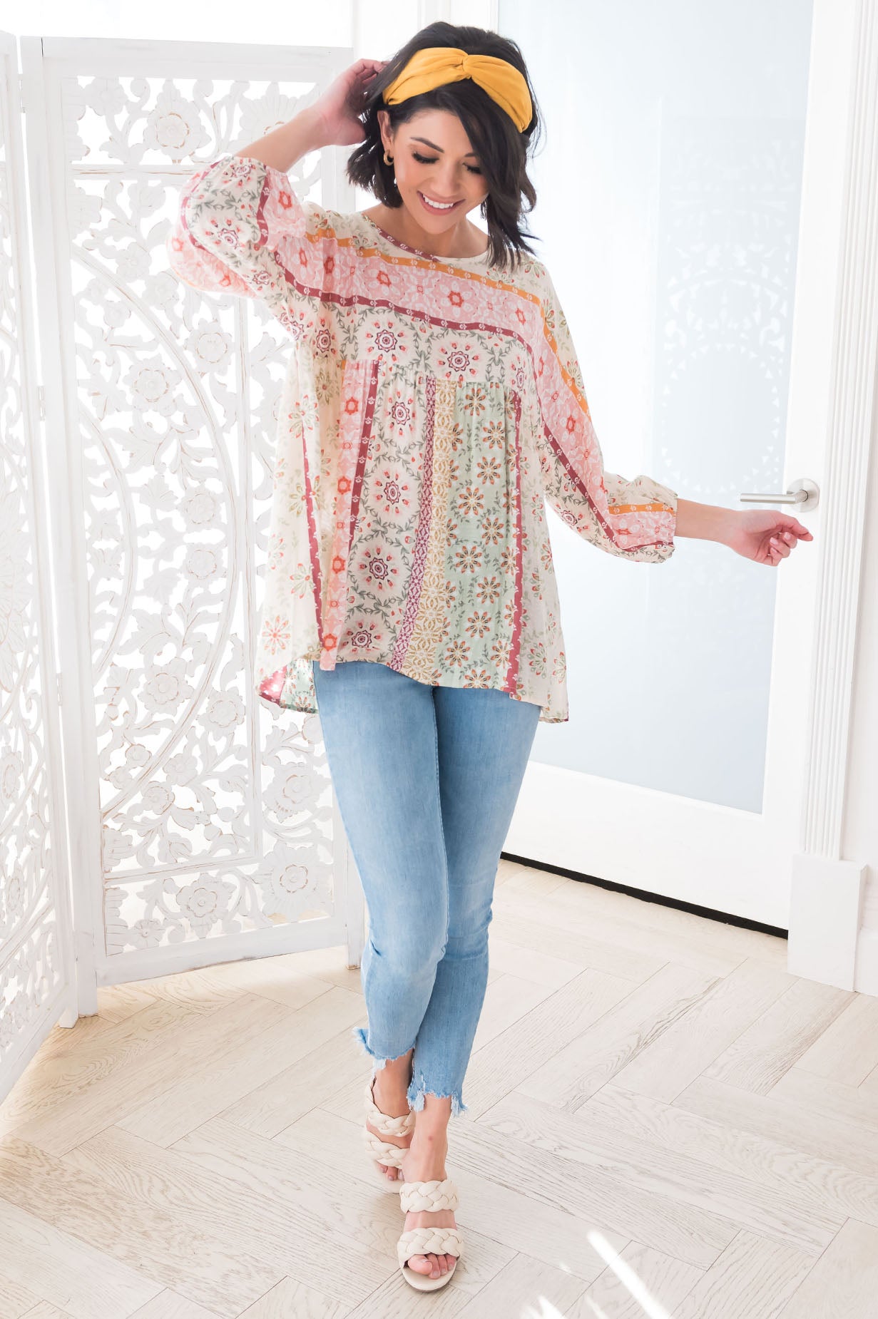 Just Fine By Me Modest Blouse