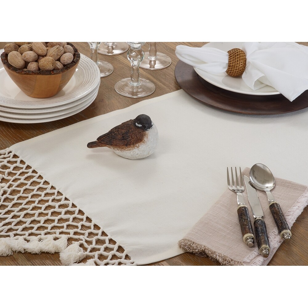 Braided Table Runner With Tassel Design   16\