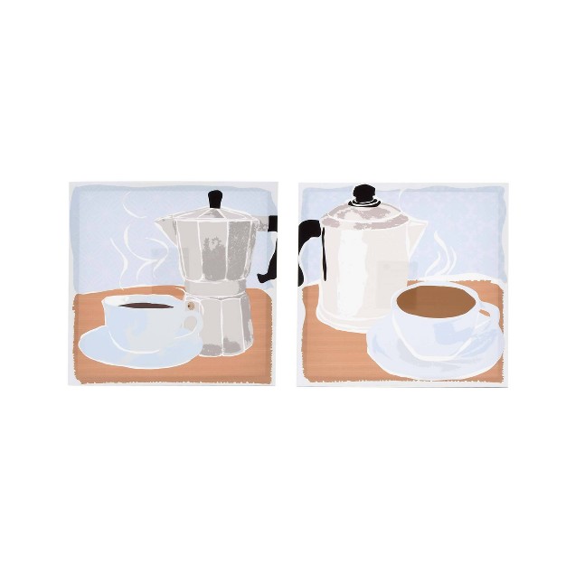 X 12 quot Coffee Pots Unframed Wall Canvas Blue Prinz