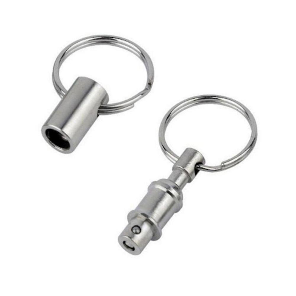 Pull Apart Coupler Keychain Detachable Edc Keychain With 2 Split Rings