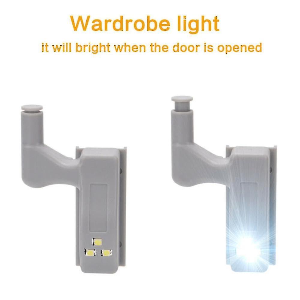 1/10 Pcs Wardrobe Hinge Led Sensor Light Night Lights Cabinet Closet Hinge Lamps