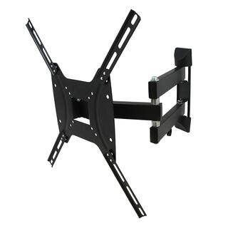 MegaMounts 26 in. to 55 in. Full Motion Single Stud Television Wall Mount in Black 98593571M