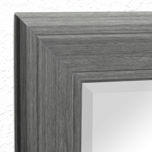 X 33 5 quot Textured Woodgrain Mirror Gray Head West