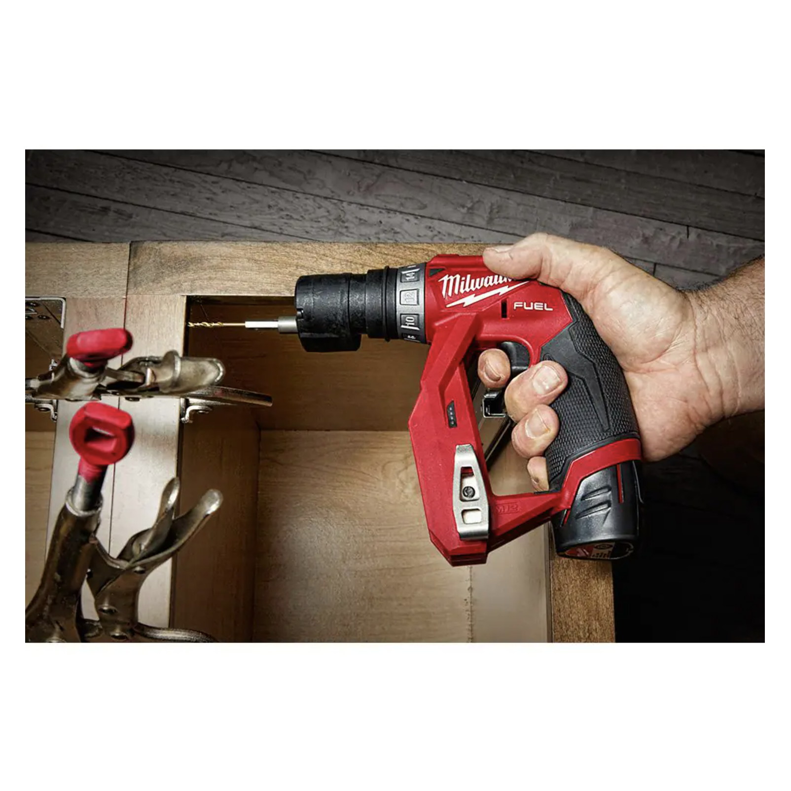 Milwaukee M12 FUEL 12V Lithium-Ion Brushless Cordless 4-in-1 Installation 3/8 in. Drill Driver Kit with M12 Multi-Tool