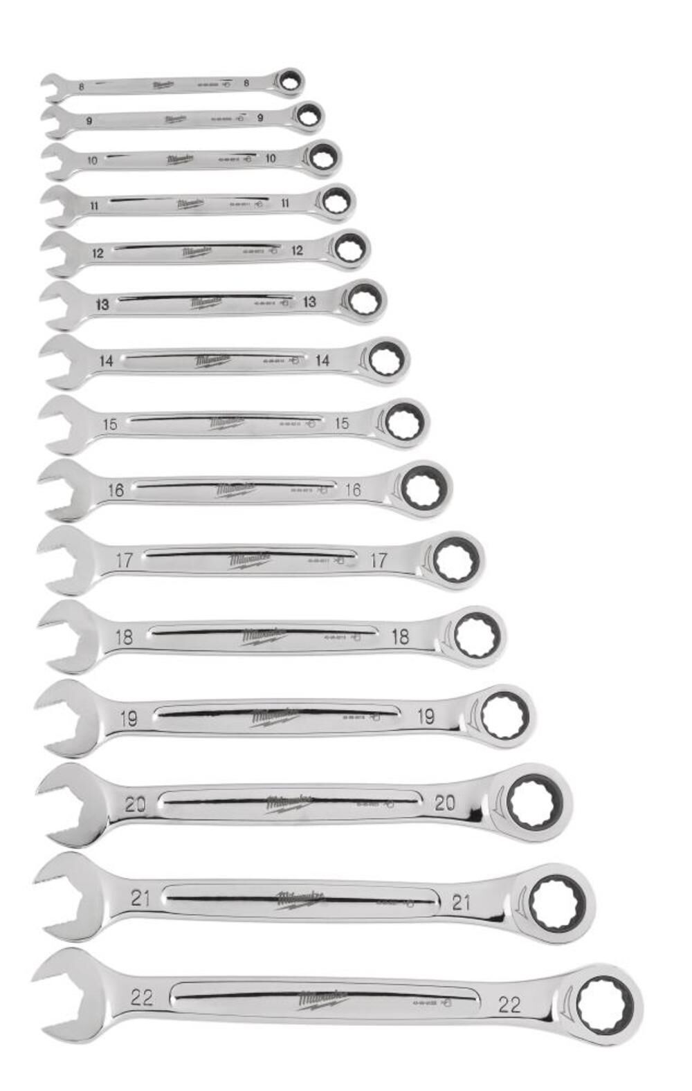 Milwaukee SAE and Metric Ratcheting Combination Wrench Bundle 48-22-9516-9416 from Milwaukee