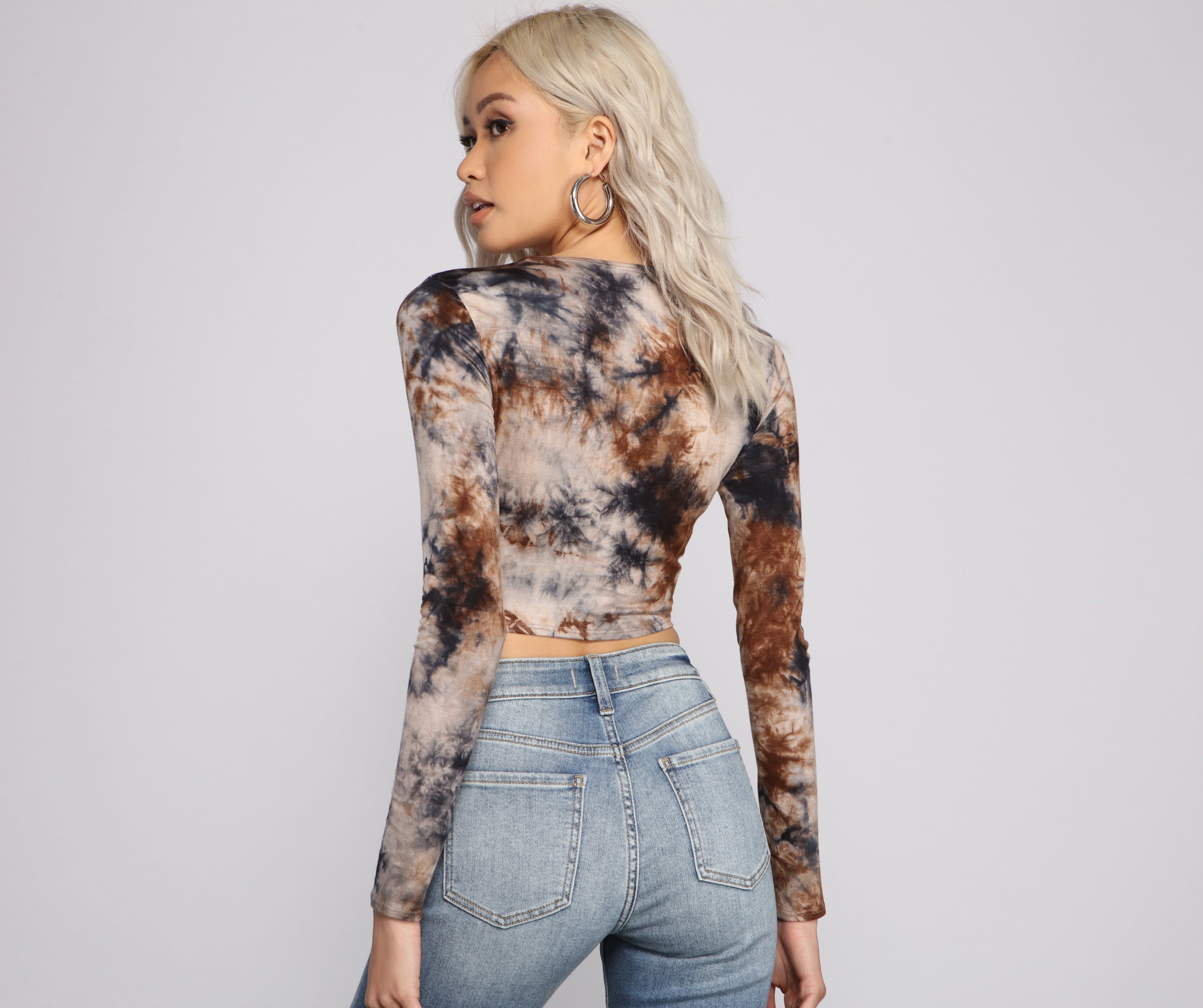 Tie Dye Wrap Crop Top