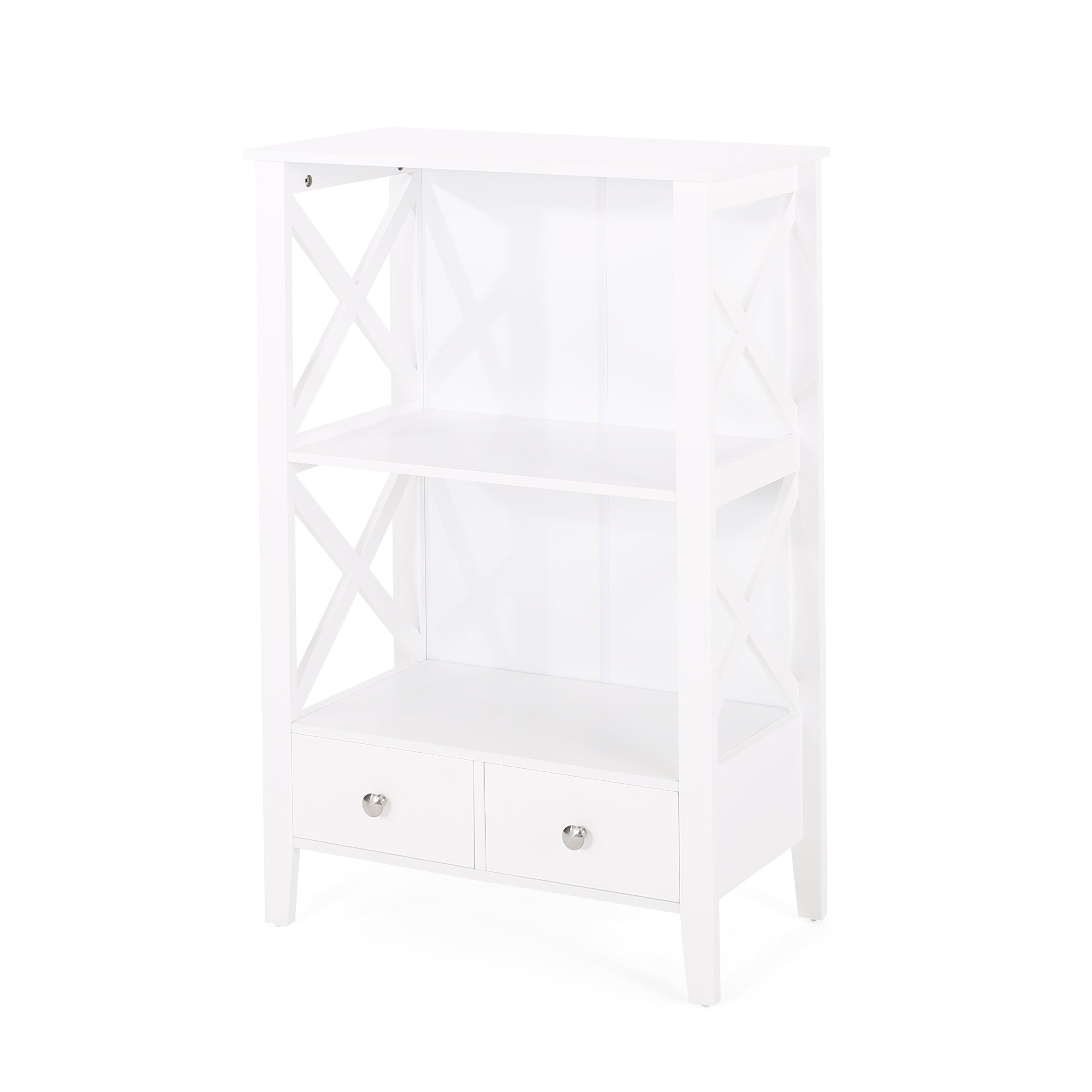 Lewis Modern Bathroom Floor Storage Rack with Drawers