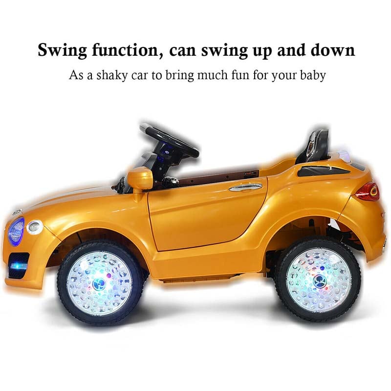 6V Kids Ride on Car, Battery Powered RC SUV Riding Toy Vehicle with Fantastic Headlights & Wheel lights