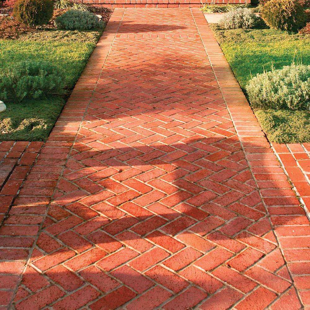 Mutual Materials 8 in. x 4 in. x 2.25 in. Brick Red Clay Paver (240-Pieces53 sq. ftPallet) BRC0126MMI