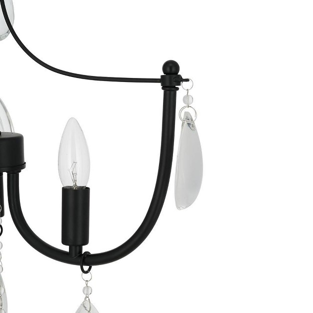 3 light Flushmount With Glass Beads Pendant Cresswell Lighting