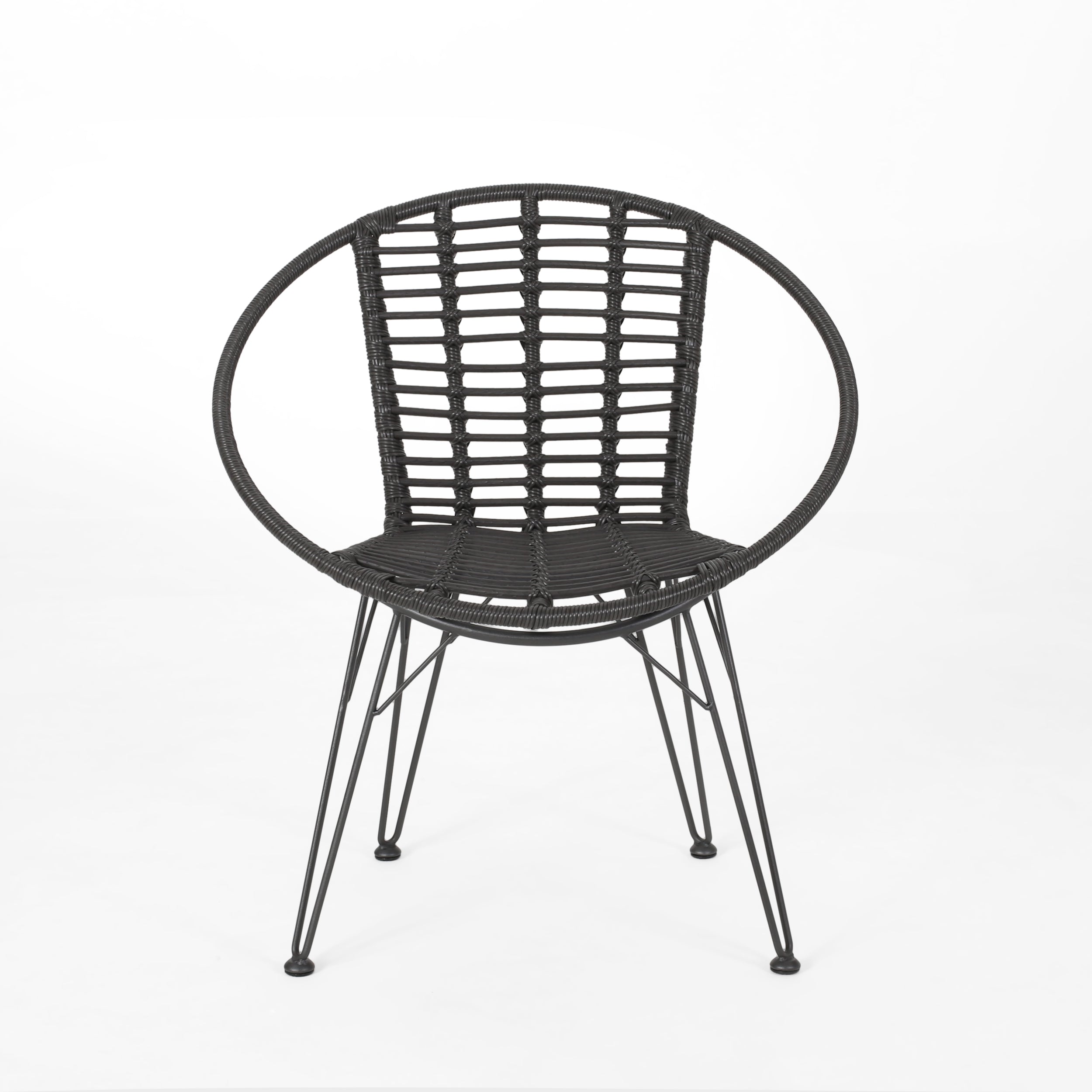 Winnie Outdoor Wicker Dining Chairs (Set of 2)