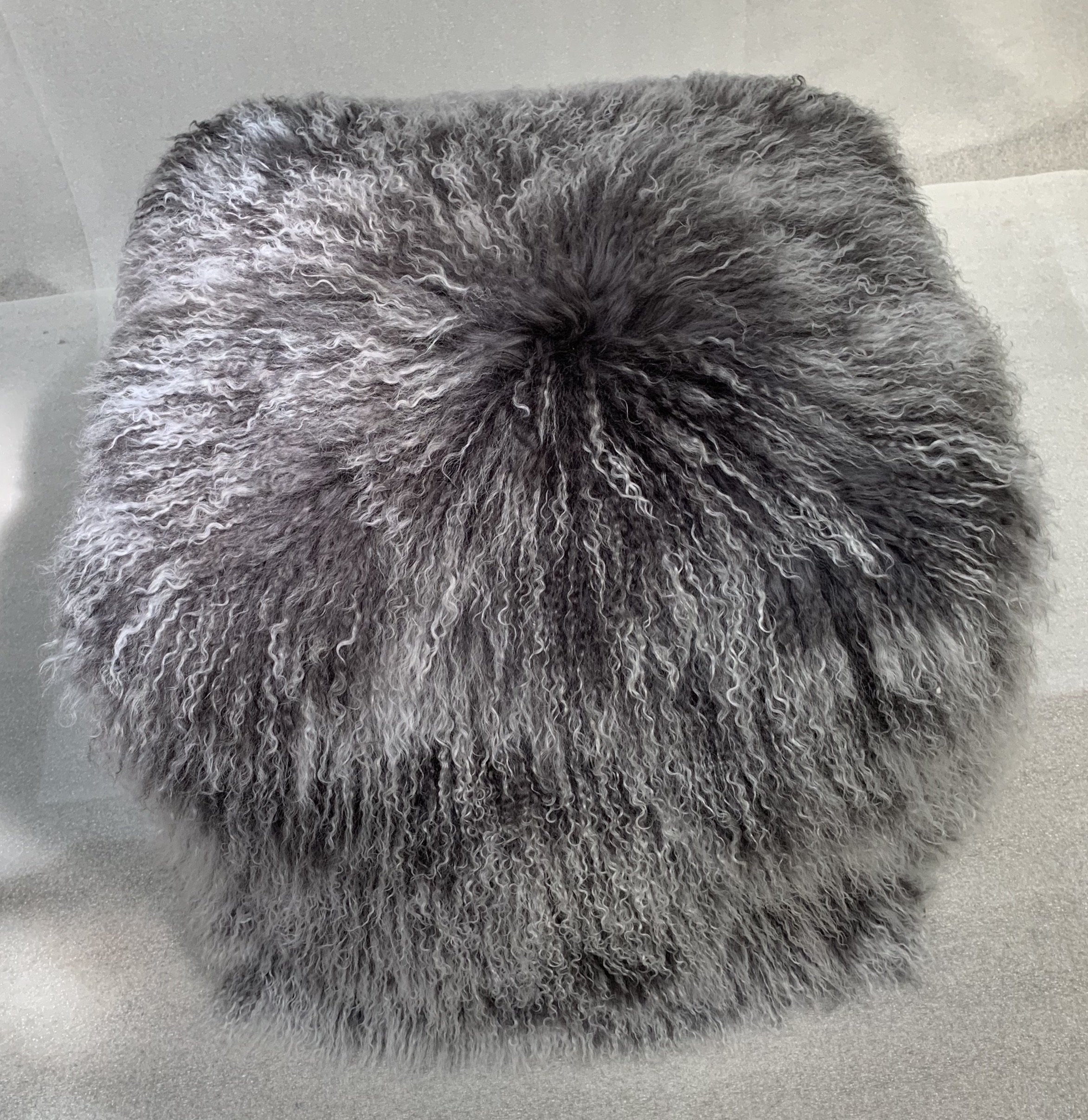 MONGOLIAN WOOL POUF