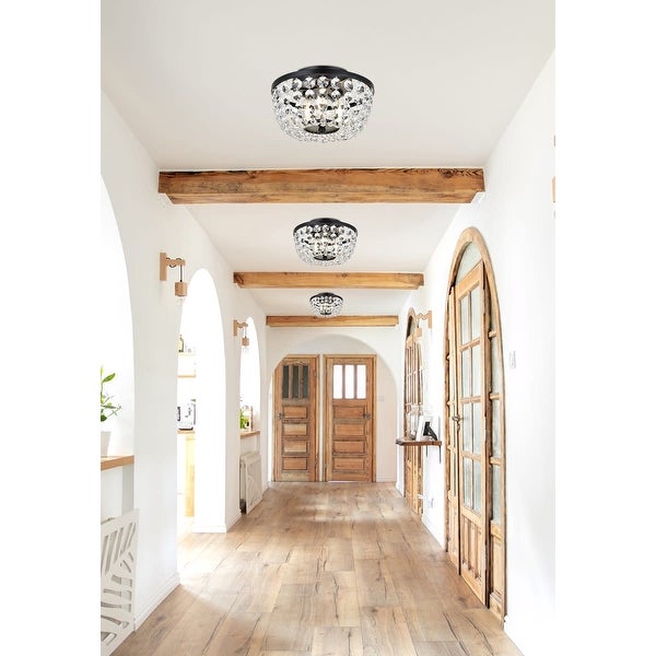 Elegant Lighting 1109F10 Cora 3 Light 10 Wide Semi-Flush Bowl Ceiling