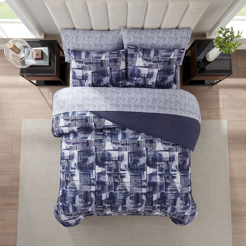 Nine West Nora Geo Printed Texture Bedding Set