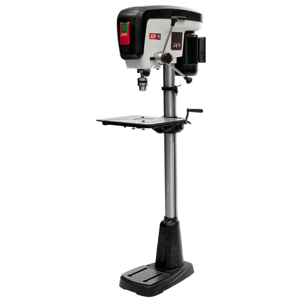 Jet 34 HP 15 in. Floor Standing Drill Press with LED worklight 16-Speed 115-Volt JDP-15F 716250