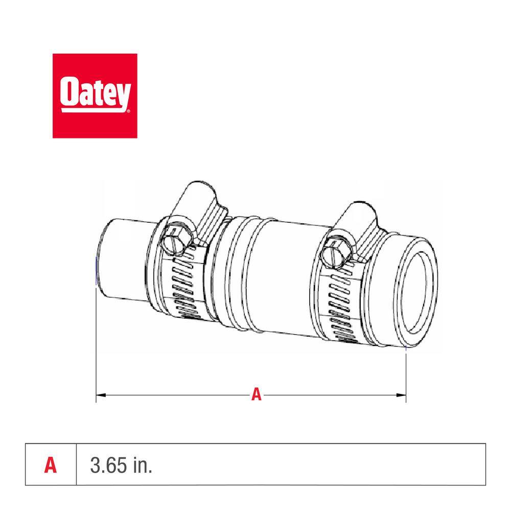 Oatey Rubber Dishwasher Garbage Disposal Connector in Black HDC7983C