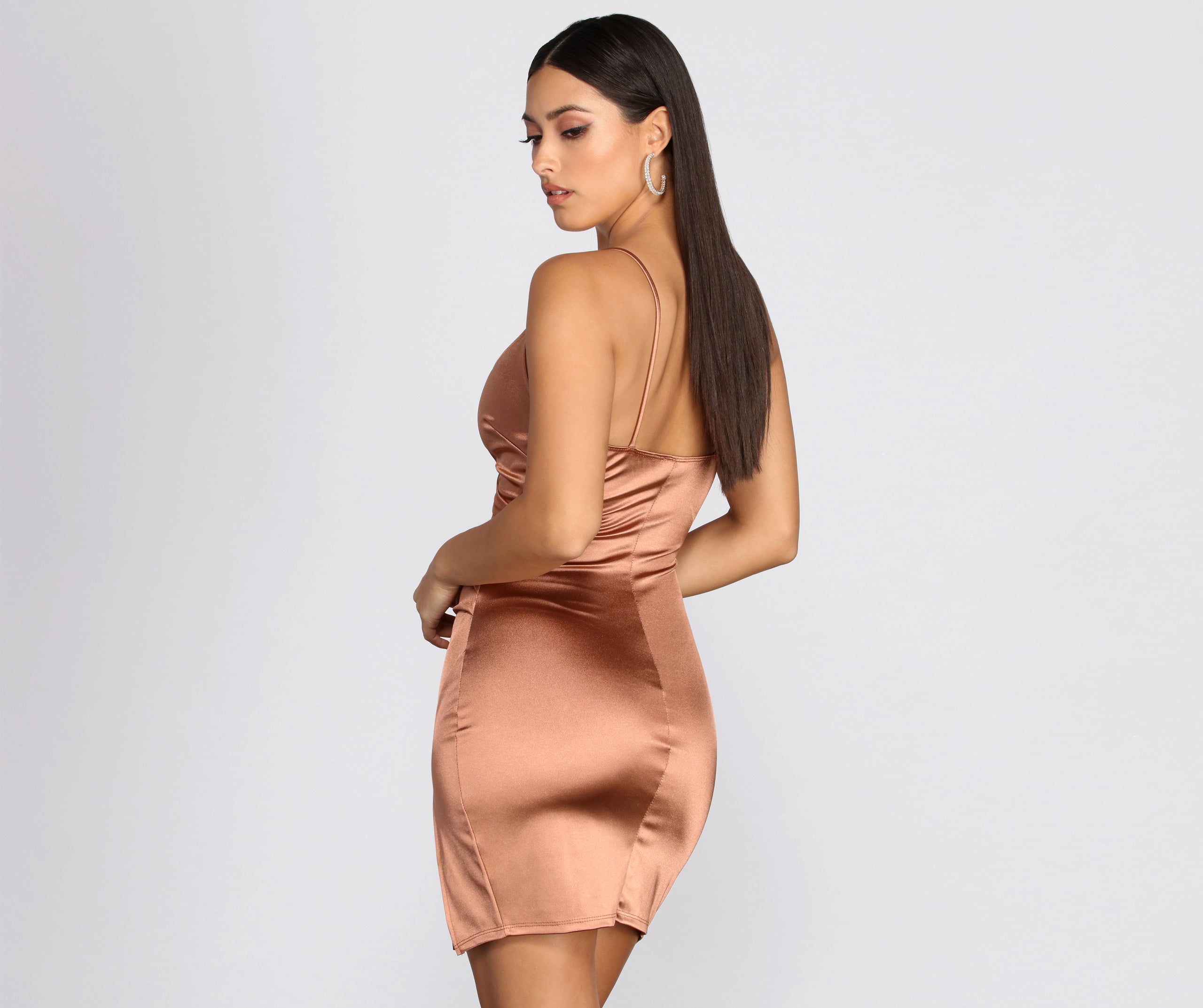 Glamorous Diva Satin Mini Dress