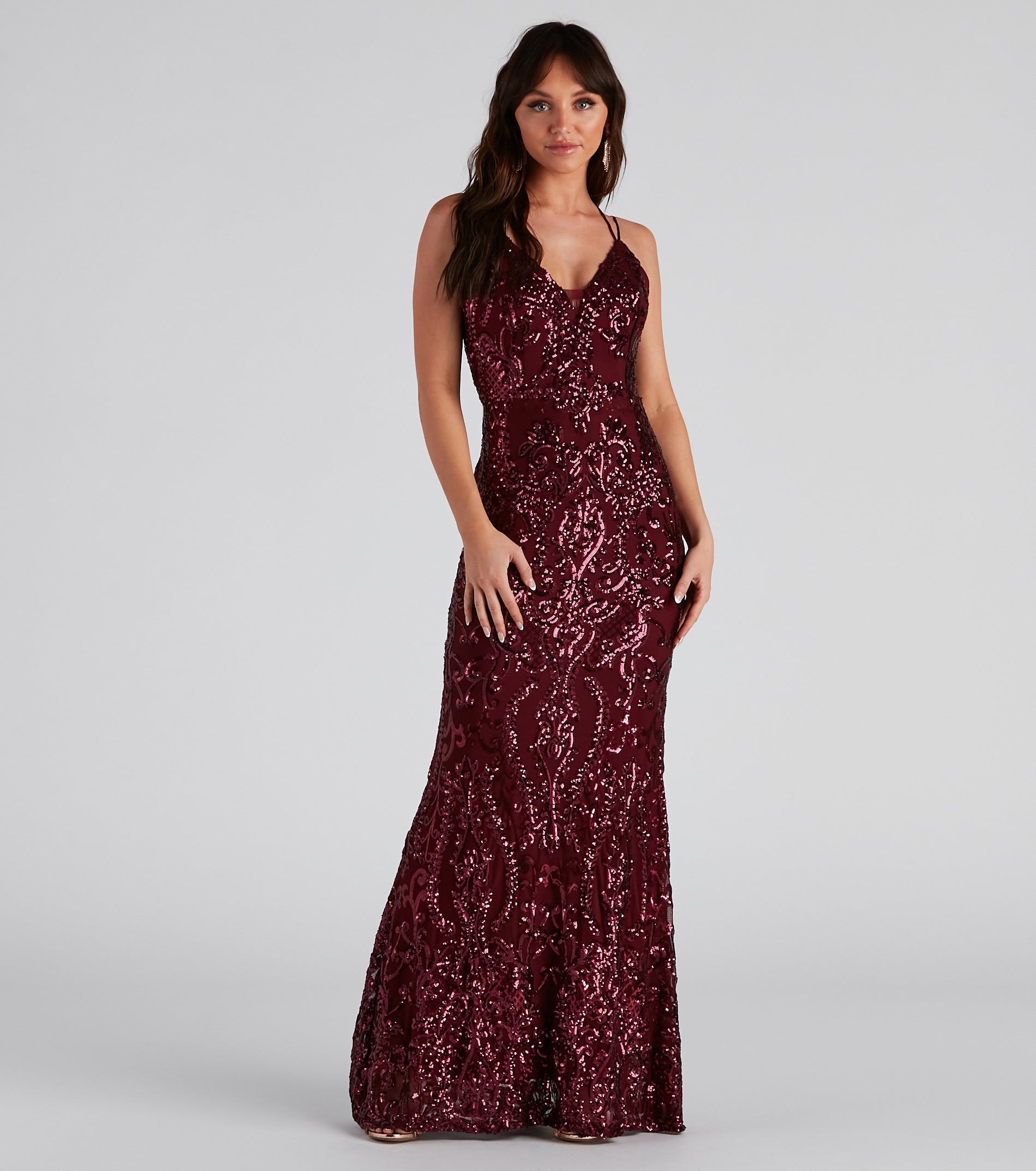 Amaya Sequin Mesh Formal Dress