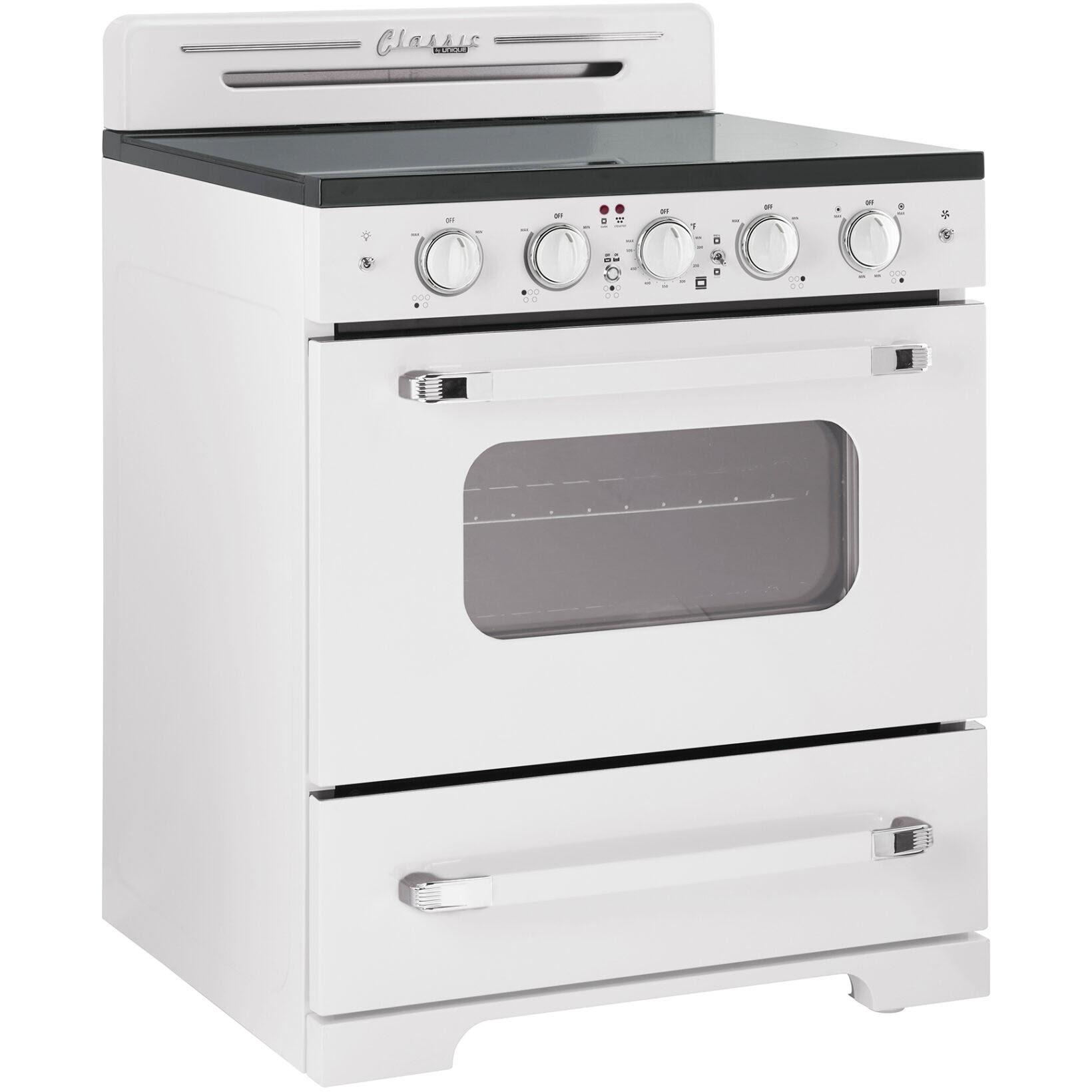 Unique Appliances 30-inch Freestanding Electric Range with Convection Technology UGP-30CR EC W