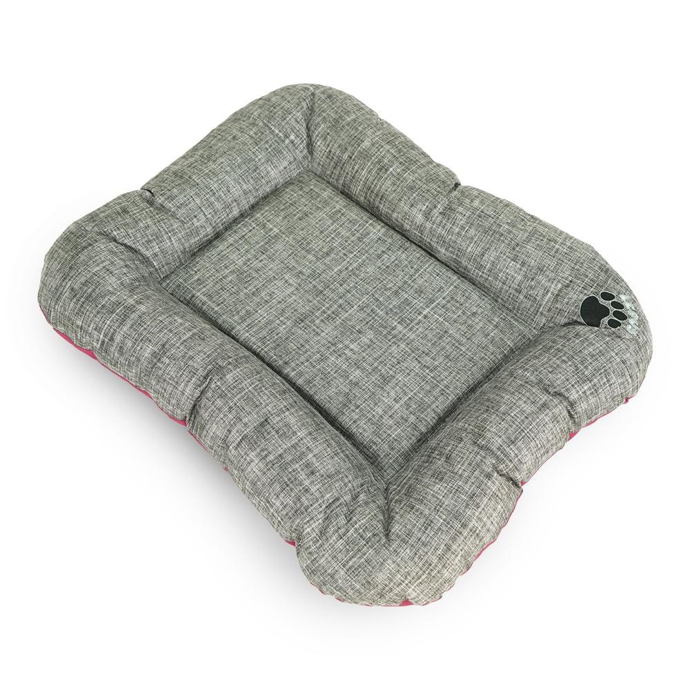 SUSSEXHOME Gray Waterproof Dog Pillow for Large Dogs - Tear-Resistant Washable Dog Bed BCB-GY-L