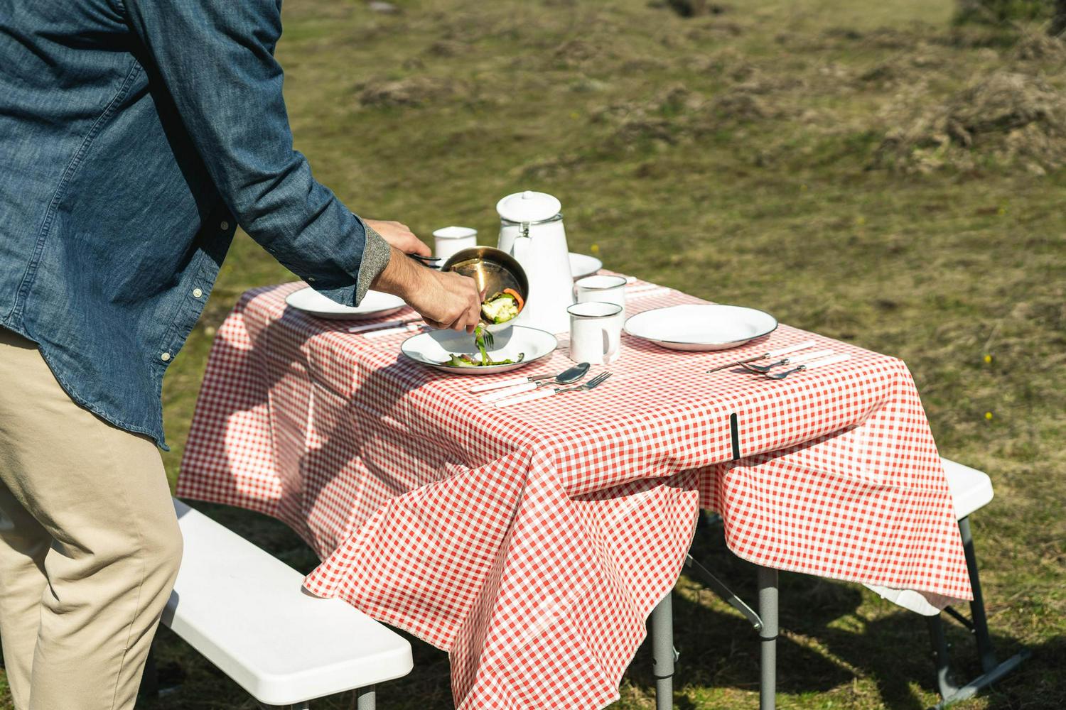 Stansport Heavy-Duty Picnic Table and Bench Set