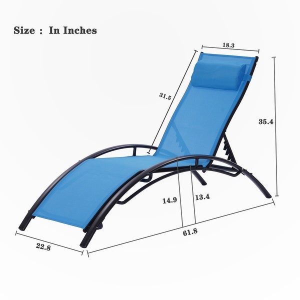 2PCS Outdoor Lounge Chair Set