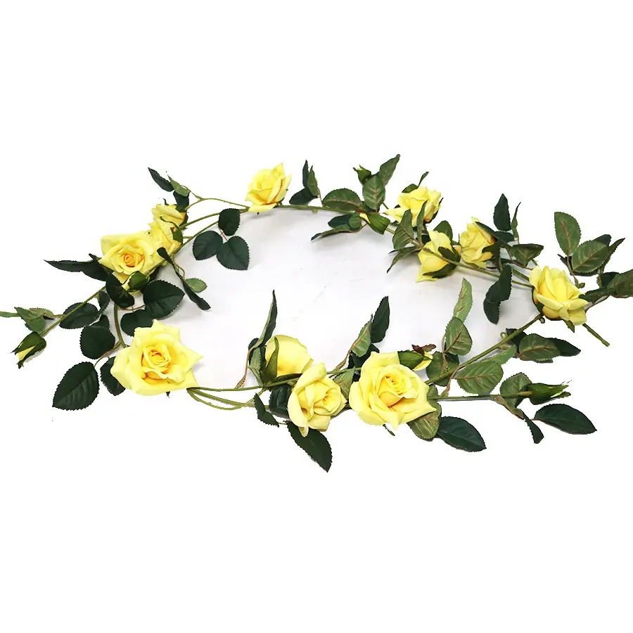 Supplies faux rose garland rose vine for landscape decoration