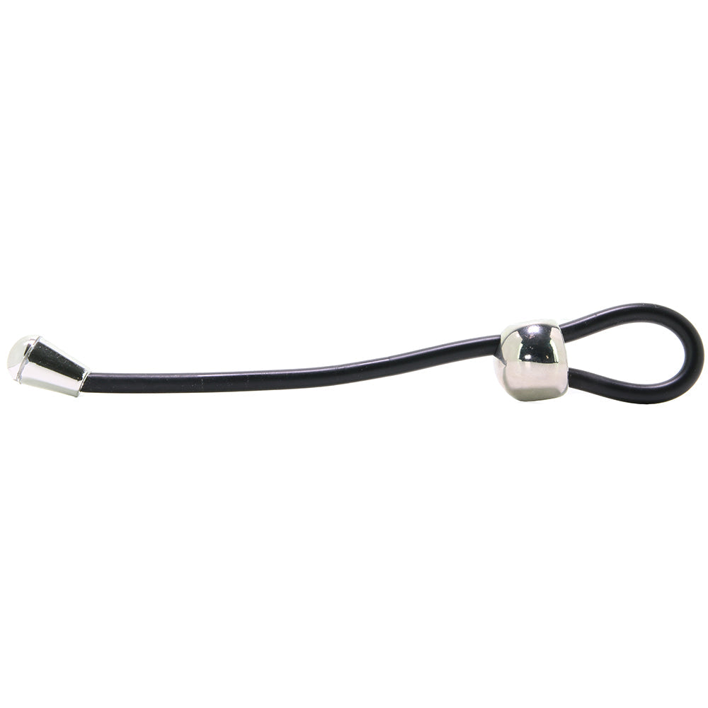 E-Z Cinch Silicone Lasso Cock Ring in Black