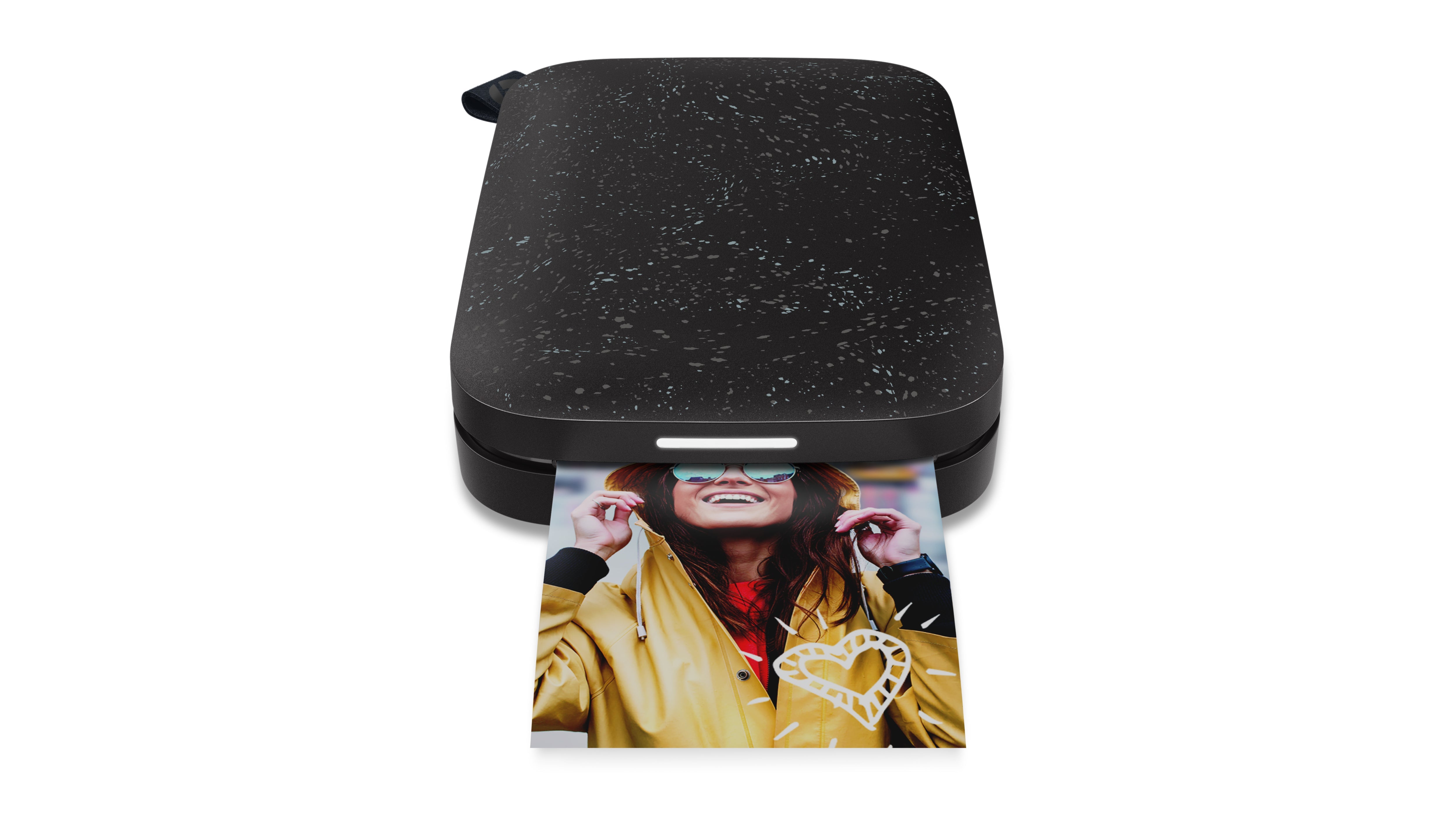 HP Sprocket Portable Photo Printer (Noir) – Instantly Print 2x3” Sticky-backed Photos from Your Phone